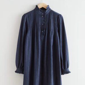 & Other Stories - Denim Mini Dress / tunic Babydoll look - US size 8